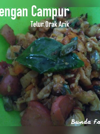 Cara Gampang Menyiapkan Resep 08. Osengan Campur Telur Orak Arik yang Enak Banget Anti Ribet, Mantap