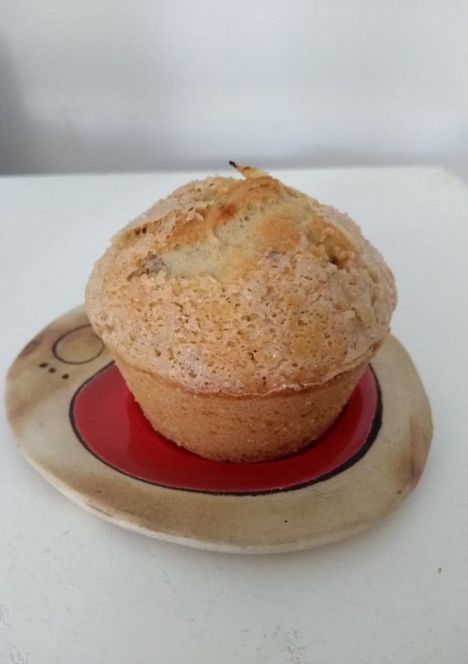 Una foto de Muffins veganos de pasas de uvas, chocolate y semillas