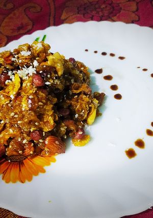 ড্রাই ফ্রুটস স্যুইট চাট (dry fruts sweet chat recipe in Bengali) রেসিপির প্রধান ছবি