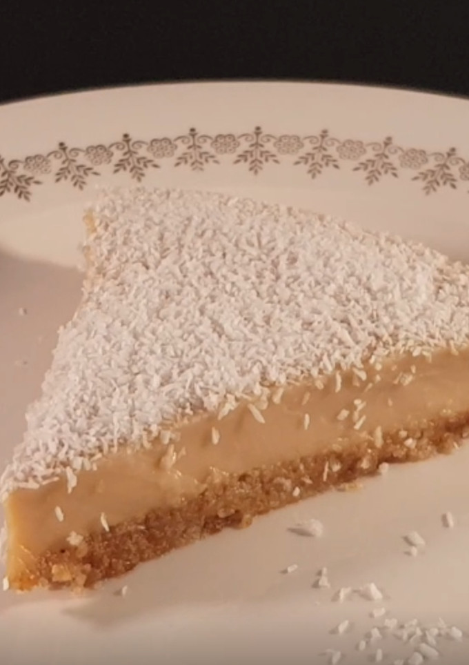 Una foto de Tarta vegana de coco
