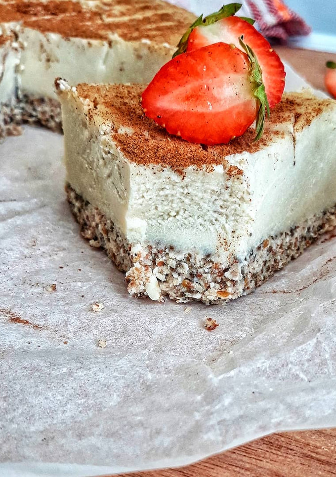 Una foto de 🍰CHEESECAKE VEGANA DE HORCHATA🍰