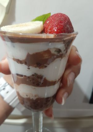 Una foto de Pudin de chía y avena