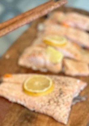 Foto de Salmão no forno
