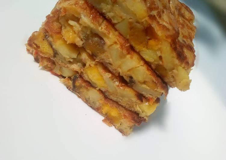 Potato and plantain omelette