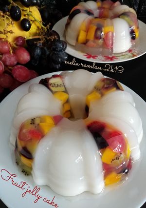 Foto resep Fruit jelly cake