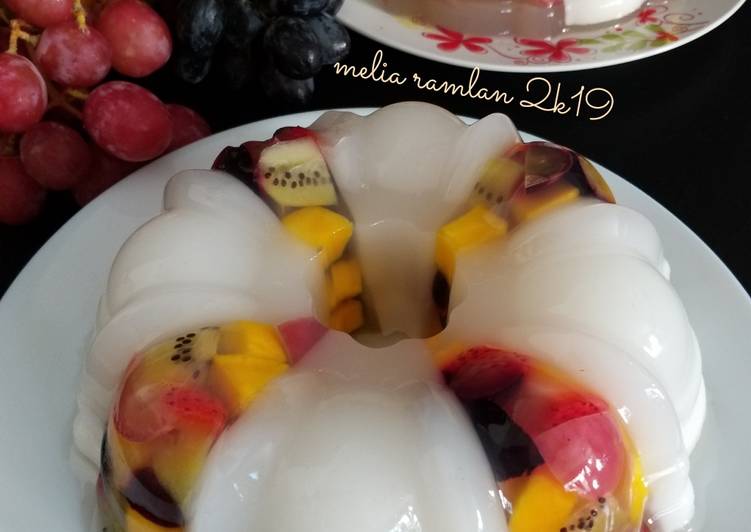 Resep masakan Fruit jelly cake | Resep Membuat Fruit jelly cake Yang Lezat Sekali