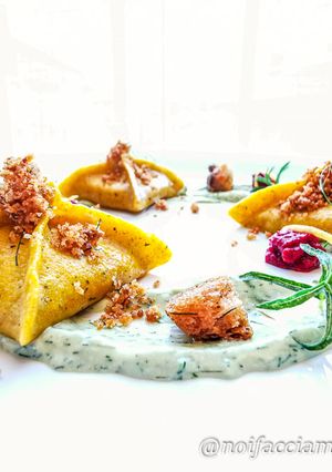 Foto di Fagottini al Missoltini con Pesto di Menta e Finocchietto