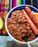 Frijoles a la barbacoa con queso