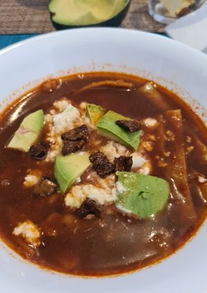 Una foto de Sopa de tortilla