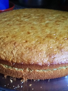 Una foto de Bizcocho de crema de cacahuete