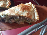 Tarta de pollo y champiñones