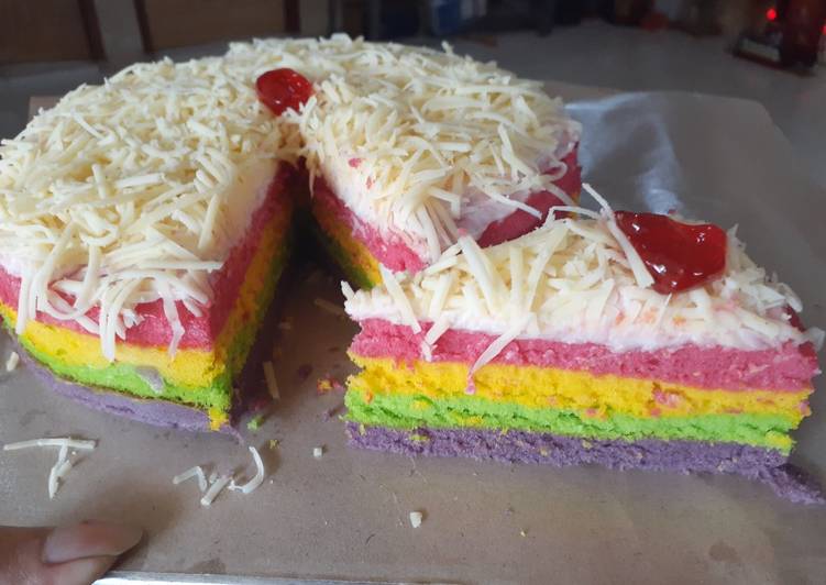 Resep Rainbow Cake Super Lembut Sempurna Kreasi Masakan