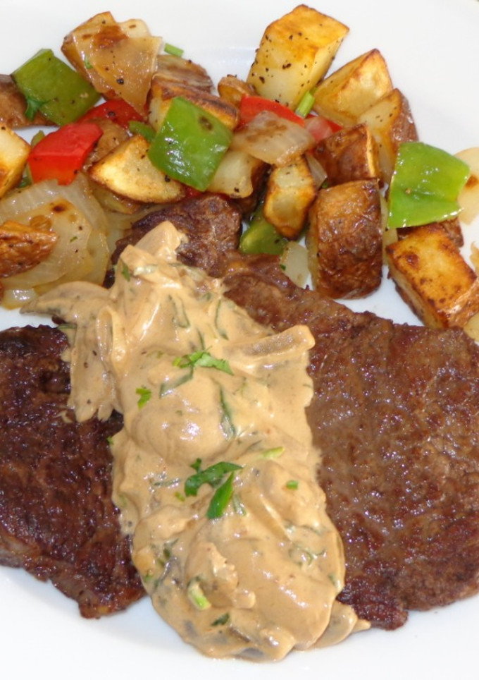 Una foto de Bistec diane