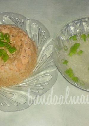 Foto resep Nasi tim ayam jamur fav. Mamaku