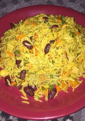 A picture of Basmati fried rice.