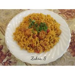A picture of Simple Prawns Pulao.