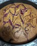 Queque de avena con pulpa de frambuesa