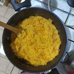 Una foto de Arroz con zapallo cabutiá