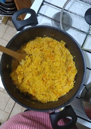 Una foto de Arroz con zapallo cabutiá