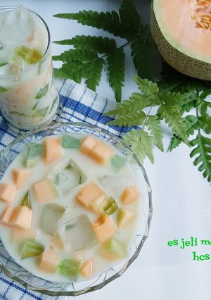 Foto resep Es Jeli Melon