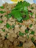 Thịt rang hành sốt miso