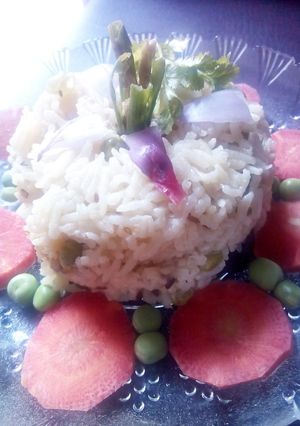 A picture of Matar Pulao.
