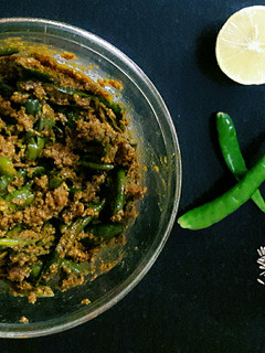 A picture of Green Chilli Pickle.