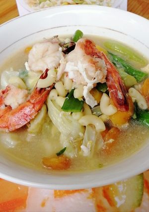 Foto resep Sup udang makaroni