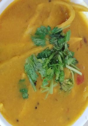 A picture of Dal Dhokli.