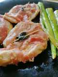 Saltimbocca alla romana vajas spárgával