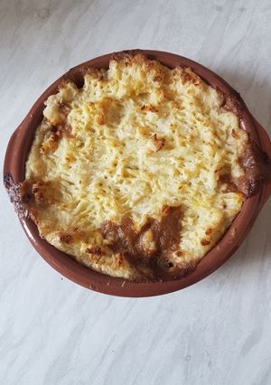 Una foto de Pastel de carne cubierta de puré patata o "cottage pie"