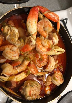 A picture of Seafood Gumbo.
