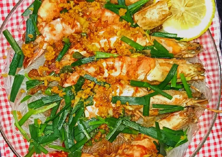Langkah Mudah untuk Membuat Steam Garlic Prawn ala Kadarnya😂 Anti Gagal