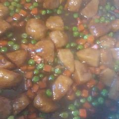 A picture of Mongolian Beef Meatballs.