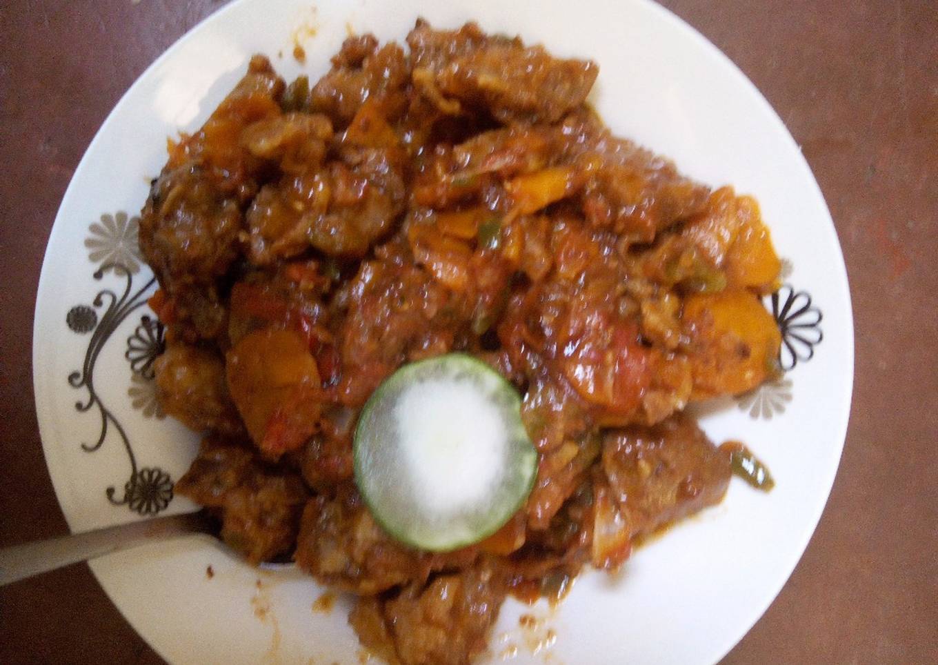Wet Fried Goat Meat