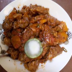 Wet Fried Goat Meat A picture of Wet Fried Goat Meat.