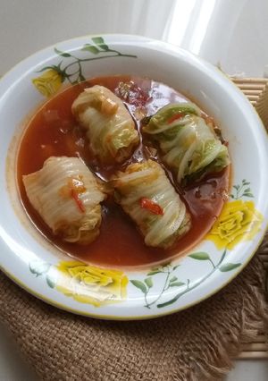 Foto resep Sawi Putih Gulung Isi Ayam