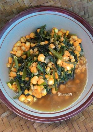 Foto resep MPASI BLW- Cah Kangkung & Jagung