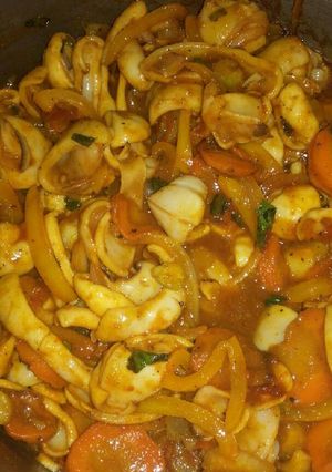 Una foto de Calamar guisado