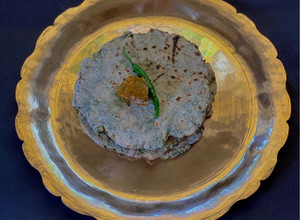 A picture of Methi Roti with Kuttu Ata.