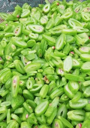 A picture of Thin cut fresh beans.