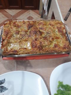 Una foto de Lasagna de tres carnes
