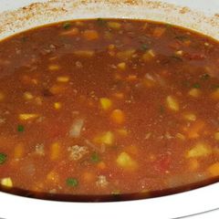 Slow Cooker Simple Beef Taco Soup A picture of Slow Cooker Simple Beef Taco Soup.