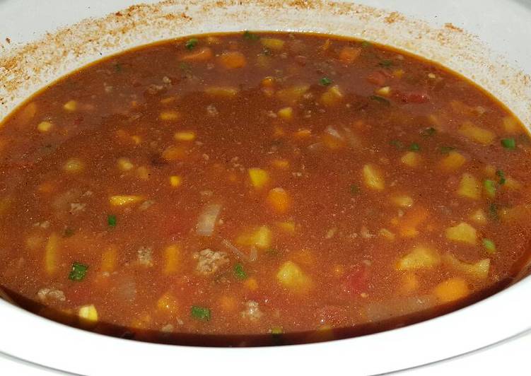 Easiest Way to Prepare Delicious Slow Cooker Simple Beef Taco Soup