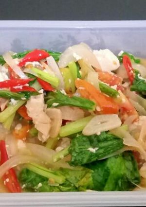 Foto resep Tumis Sawi Hijau Tahu Putih