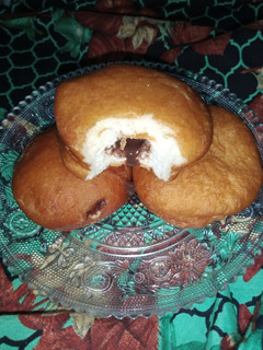 A picture of Chocolate Filled Doughnuts.