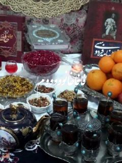 عکسی از دستور دیزاین سفره شب یلدا