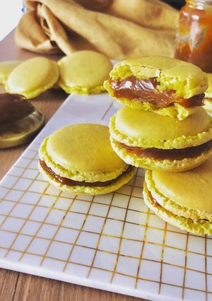 Une photo de Macarons caramel au beurre salé