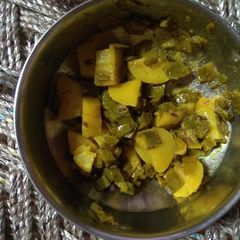 A picture of Kali turai ke chilkon ki sabji...