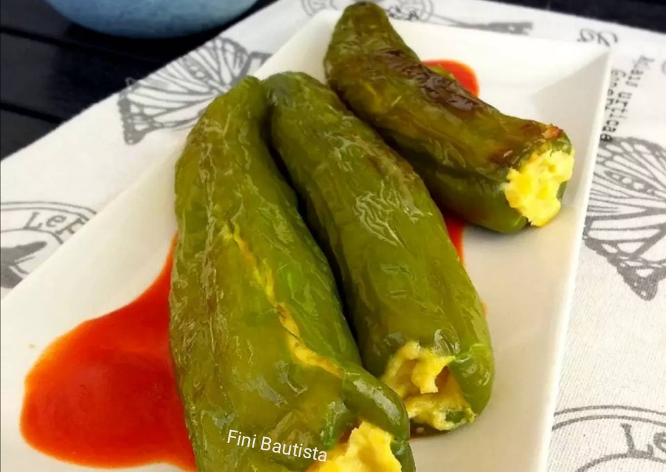 Pimiento relleno de tortilla de patata